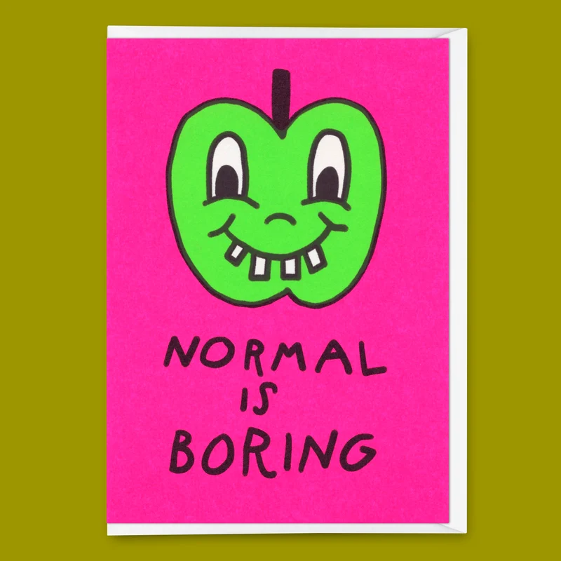 Grußkarte "Normal is boring" | Coole Klappkarte für jeden Anlass