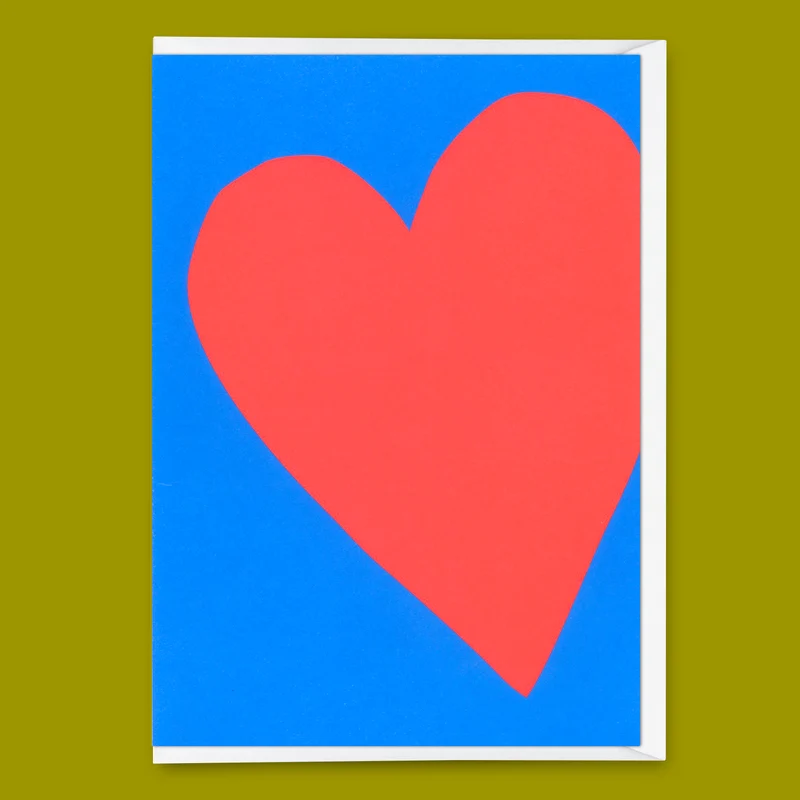 Grußkarte "Neon Heart 3" | Schöne Klappkarte für Verliebte