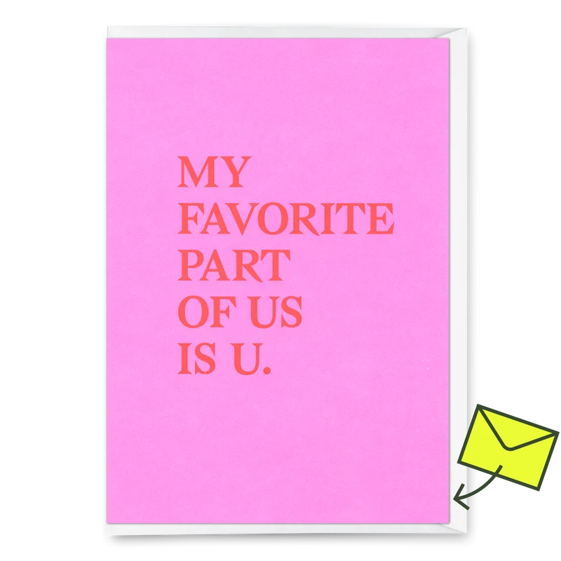 Grußkarte "My favorite part" | Schöne Klappkarte mit Spruch für Verliebte
