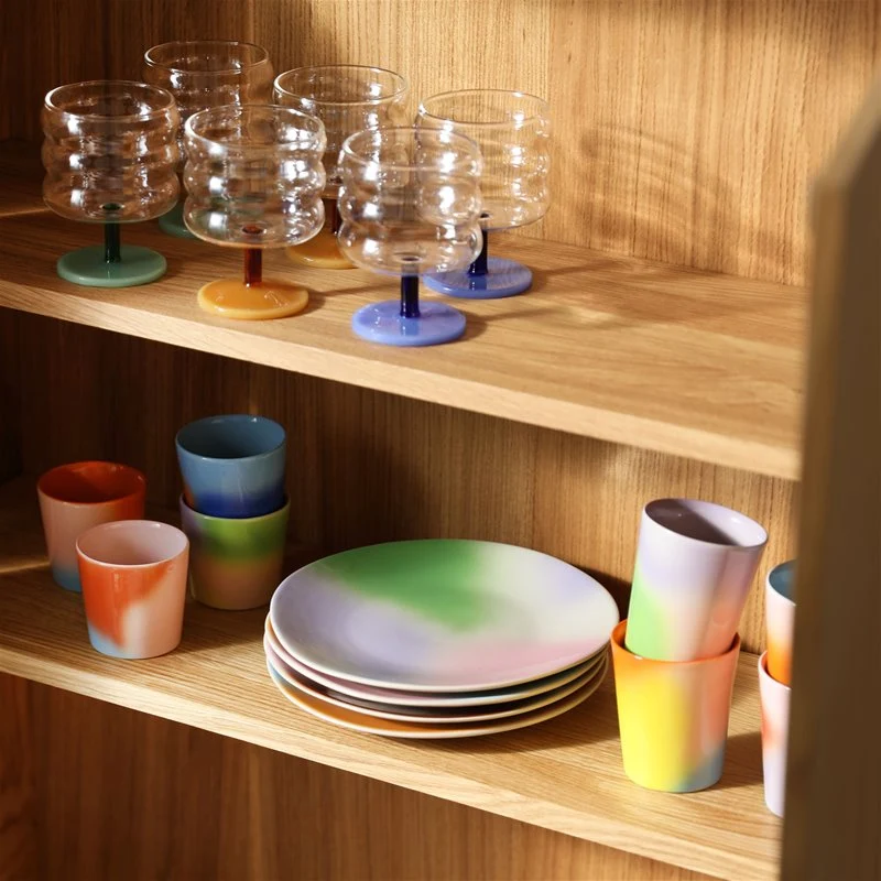 Tasse &Klevering Hue | 4er-Set mit Farbverlauf aus Porzellan in Large