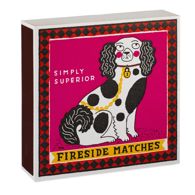 Lange Streichhölzer „Staffordshire Figures“ von Archivist | 100 Stück in Square Matchbox