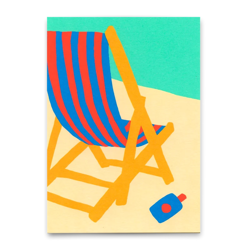 Postkarte "Beach chair" | Schöne Karte für jeden Anlass