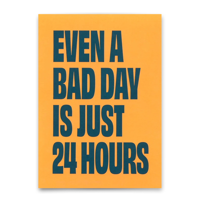 Postkarte "Bad day" | Lustige Klappkarte mit Spruch