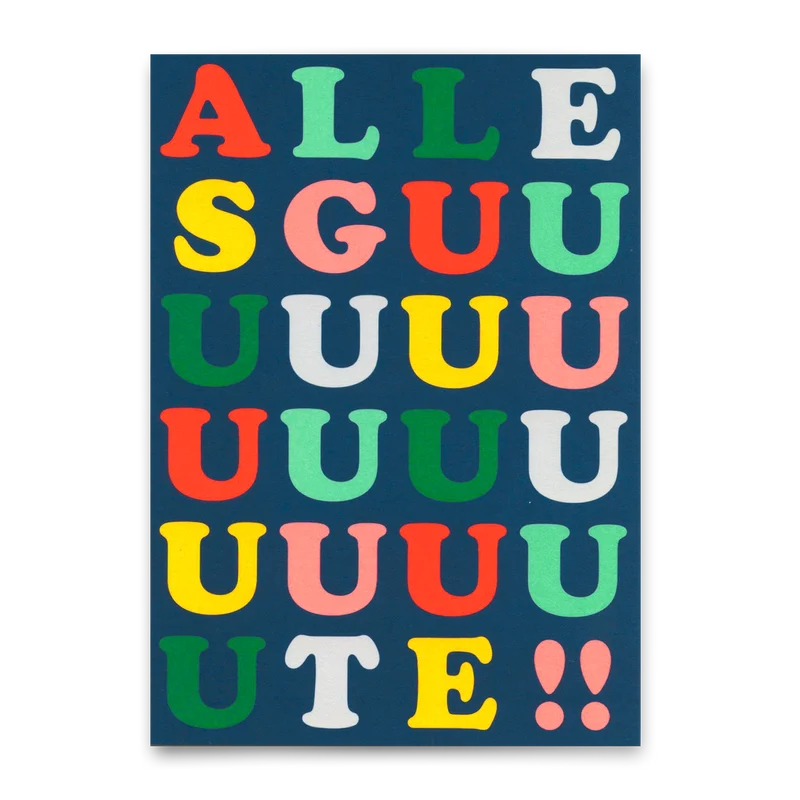 Postkarte "Allesguuuuuute" | Besondere Karte für jeden Anlass