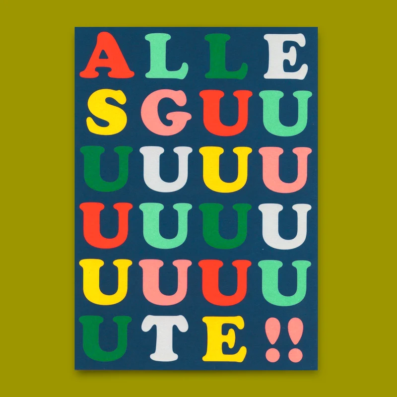 Postkarte "Allesguuuuuute" | Besondere Karte für jeden Anlass