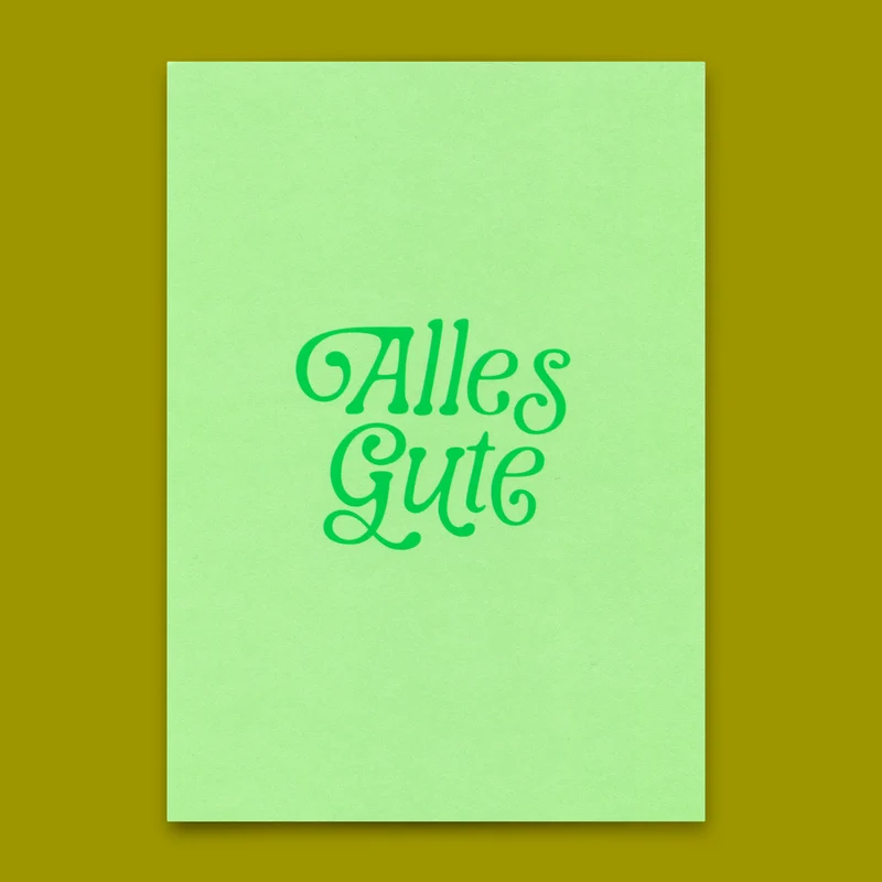 Postkarte "Alles Gute Grün" | Schöne Karte für jeden Anlass