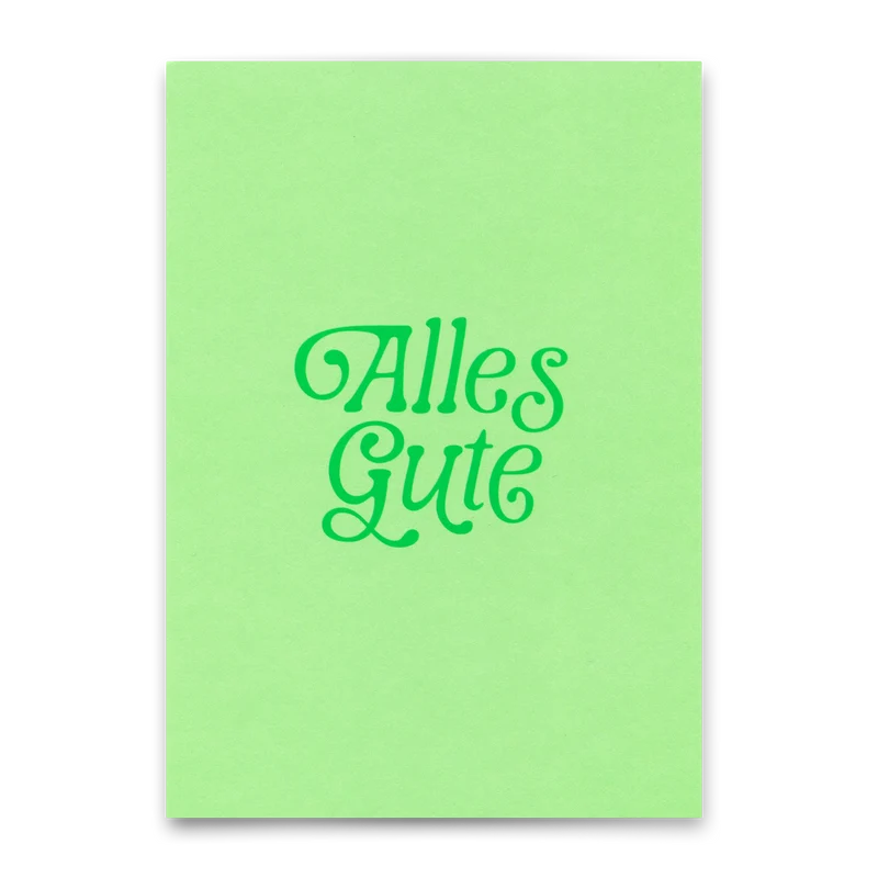 Postkarte "Alles Gute Grün" | Schöne Karte für jeden Anlass