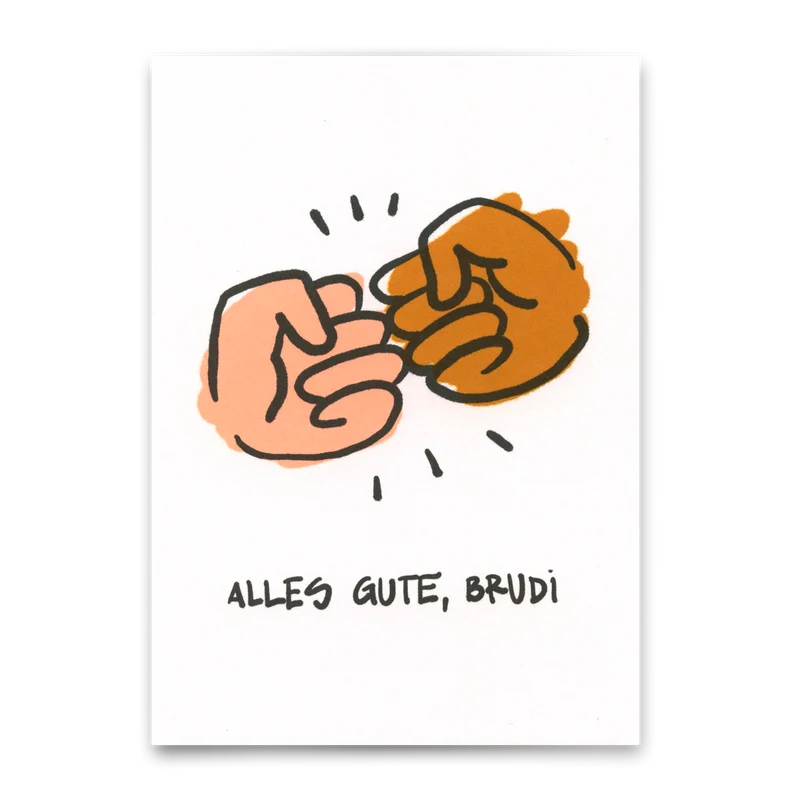 Postkarte "Alles Gute Brudi" | Coole Karte für jeden Anlass