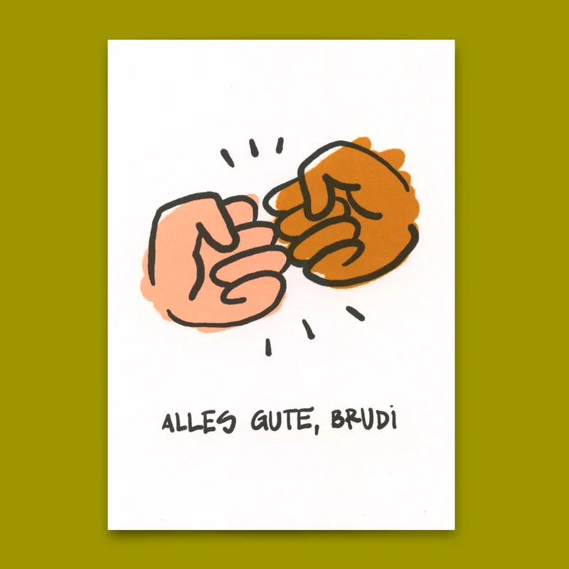Postkarte "Alles Gute Brudi" | Coole Karte für jeden Anlass