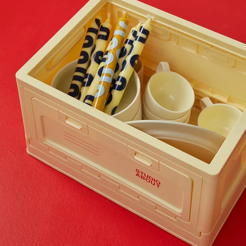 Aufbewahrungsbox Studio About "Medium" | Light Yellow Kunststoff | Leicht & Zeitlos