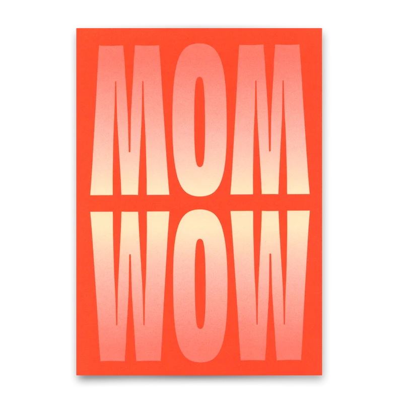 Postkarte "Mom Wow" | Coole Karte zum Muttertag