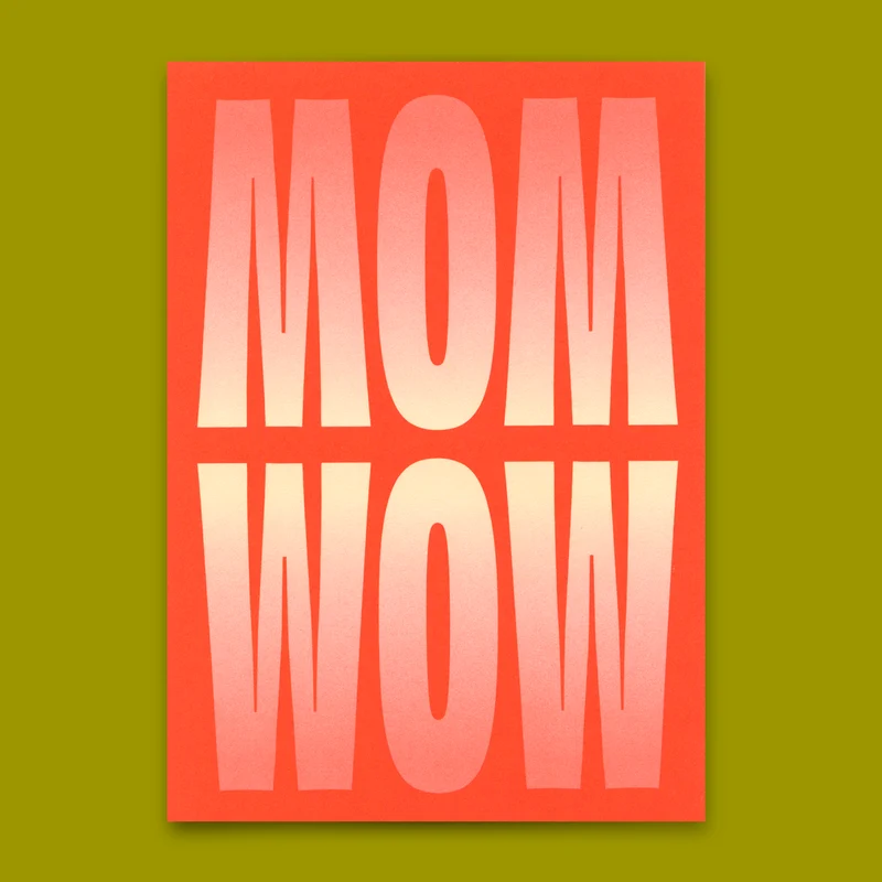 Postkarte "Mom Wow" | Coole Karte zum Muttertag