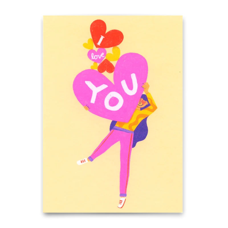 Postkarte "I love you Balloons" | Besondere Karte für Verliebte