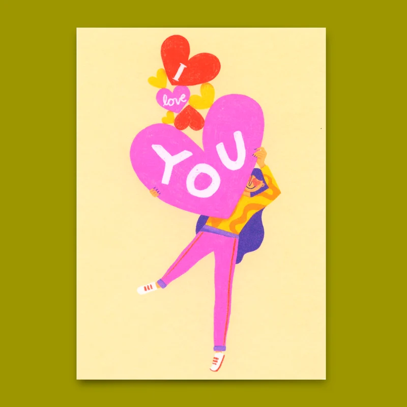 Postkarte "I love you Balloons" | Besondere Karte für Verliebte