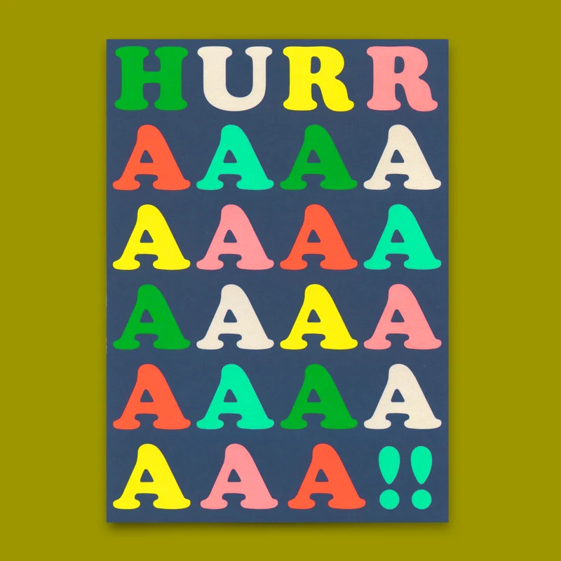 Postkarte "Hurraaaaaa" | Coole Karte für jeden Anlass