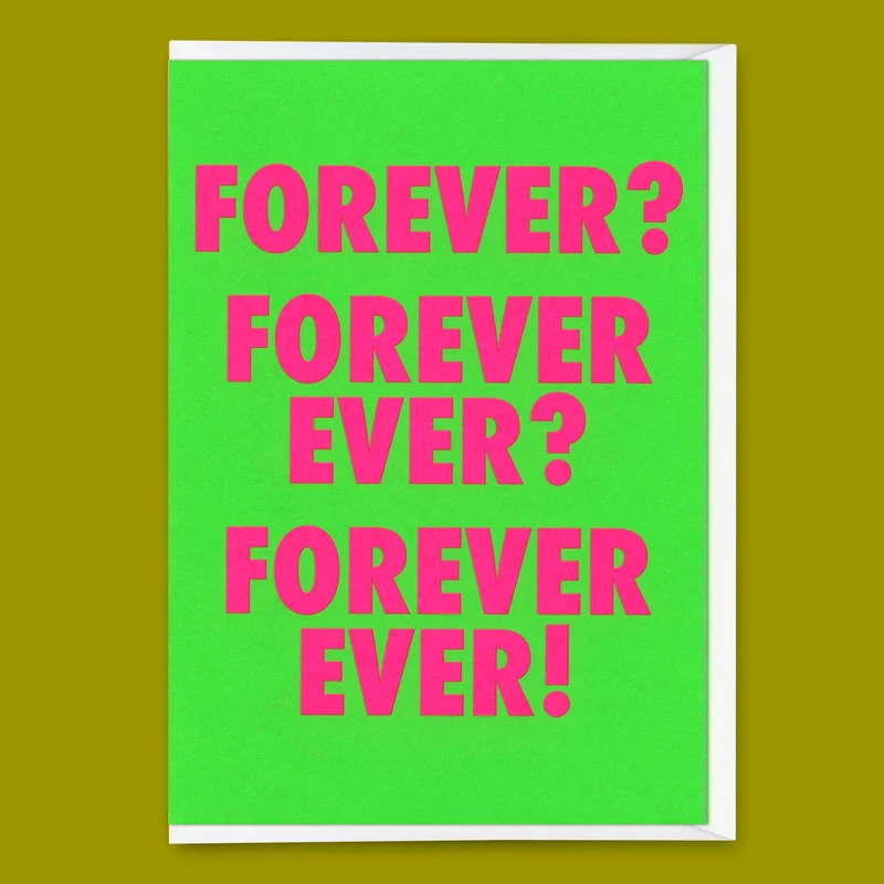Grußkarte "For ever & ever" | Besondere Klappkarte für Verliebte