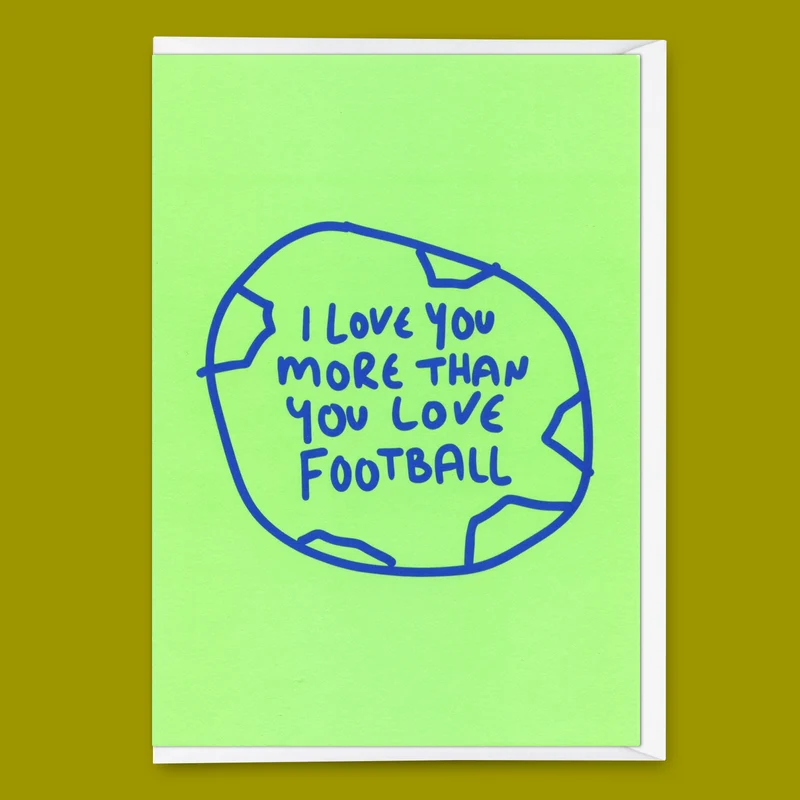 Grußkarte "Football" | Lustige Klappkarte für Verliebte