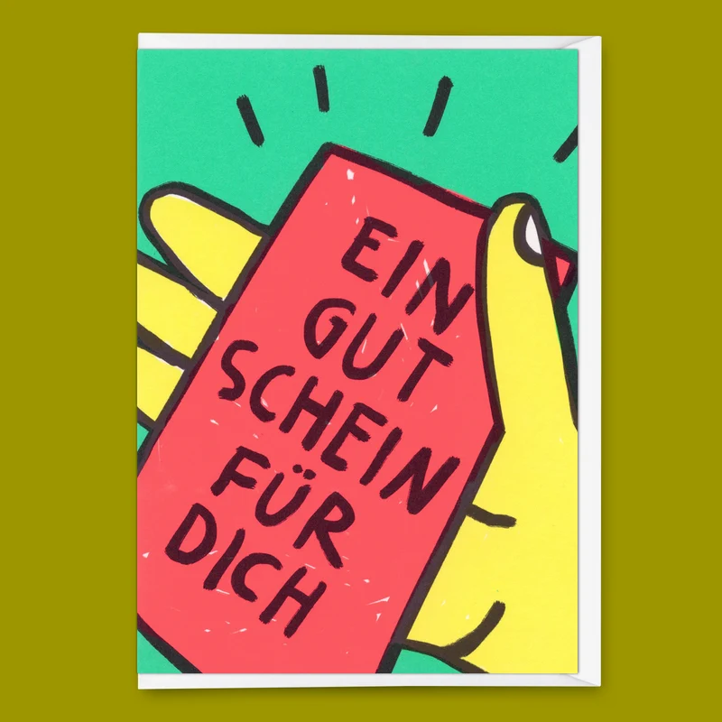 Grußkarte "Ein Gutschein für dich" | Schöne Gutschein-Karte