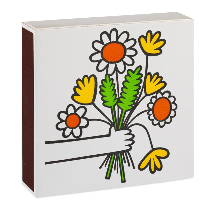Lange Streichhölzer „Flowers by Jane Foster“ von Archivist | 100 Stück in Square Matchbox