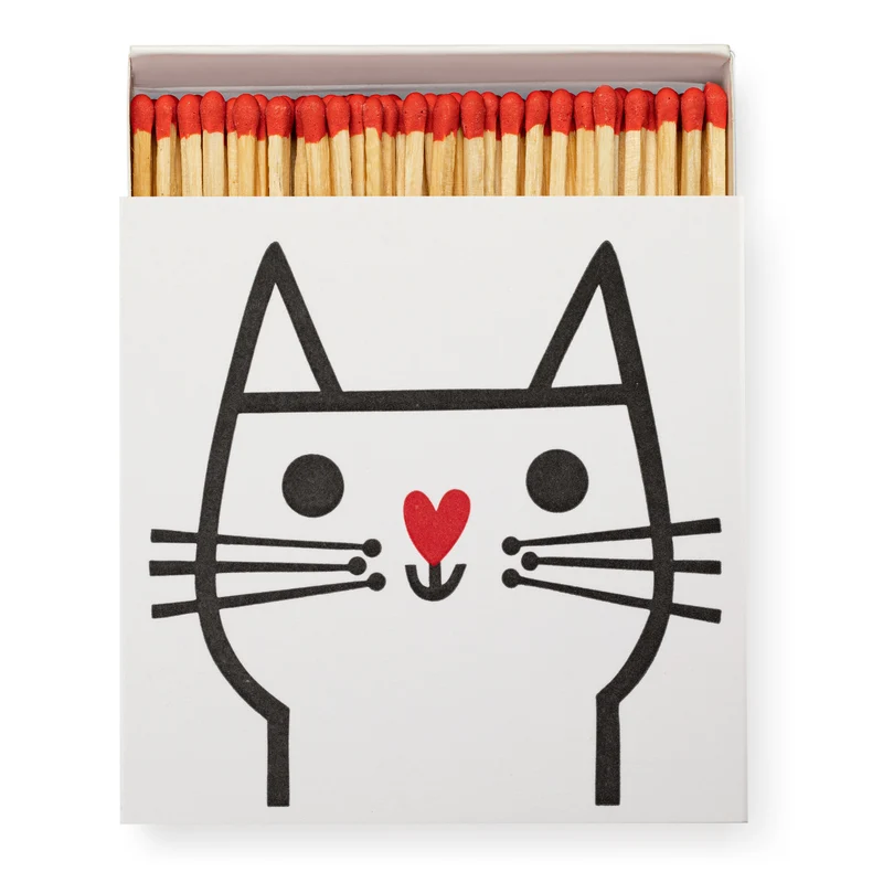 Lange Streichhölzer „Cat by Jane Foster“ von Archivist | 100 Stück in Square Matchbox