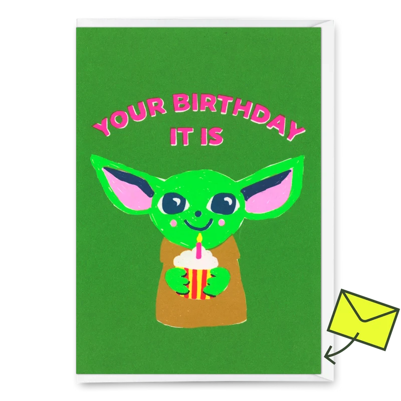Grußkarte "Your birthday it is" | Coole Klappkarte zum Geburtstag