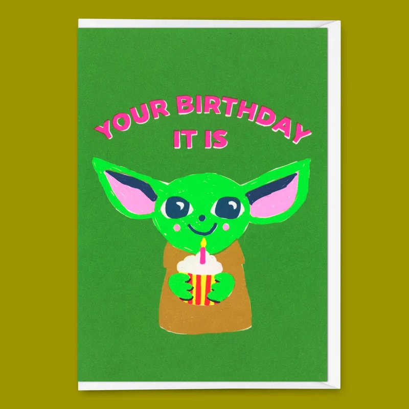 Grußkarte "Your birthday it is" | Coole Klappkarte zum Geburtstag
