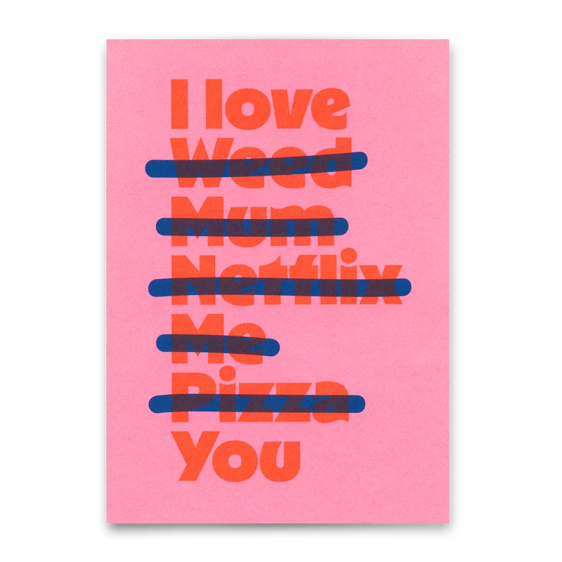 Postkarte "I love … you" | Lustige Karte für Verliebte