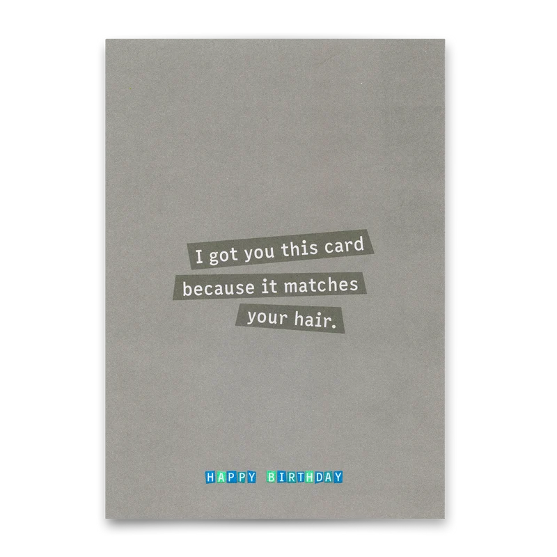 Postkarte "It matches your hair" | Lustige Karte zum Geburtstag