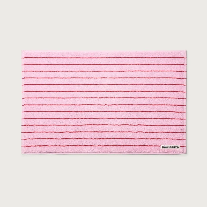 Badematte BONGUSTA “Pink & Ski Patrol” | 50x80cm Baumwolle | Farbharmonie & Komfort
