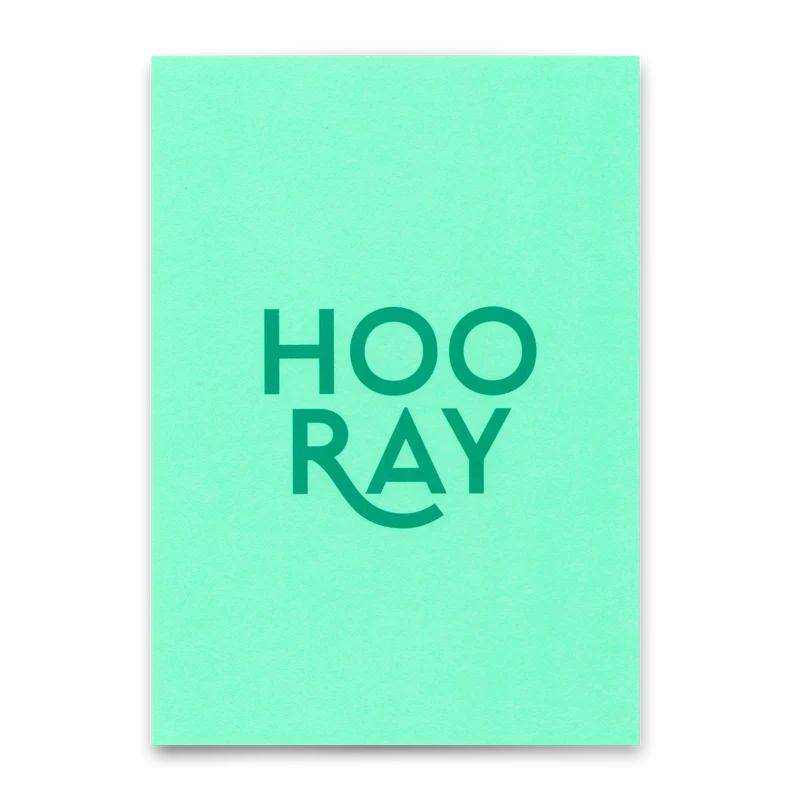 Postkarte "Hooray Türkis" | Schöne Karte für jeden Anlass