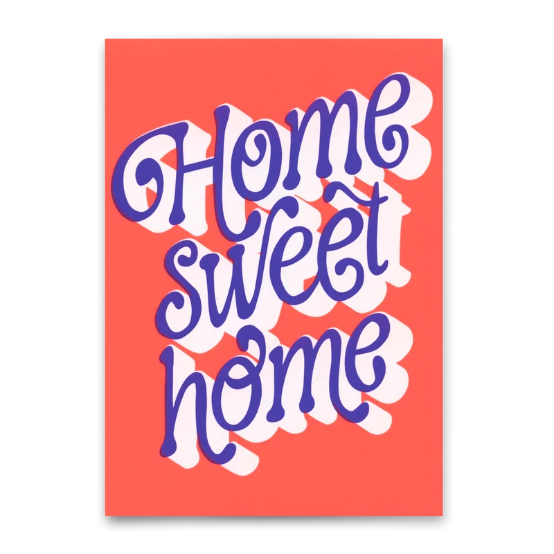 Postkarte "Home sweet home" | Schöne Karte mit Spruch