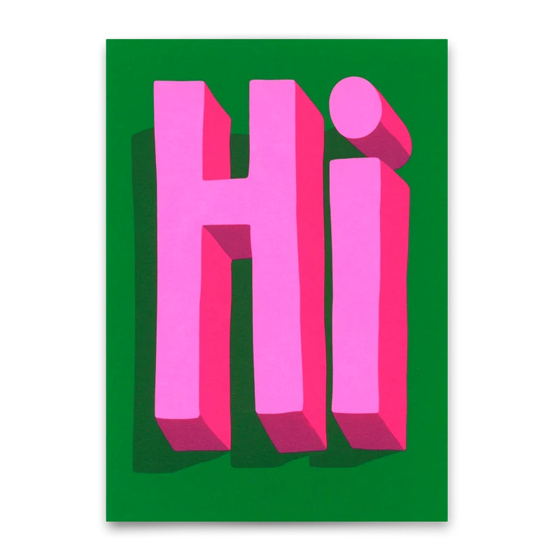 Postkarte "Hi" | Coole Karte für jeden Anlass