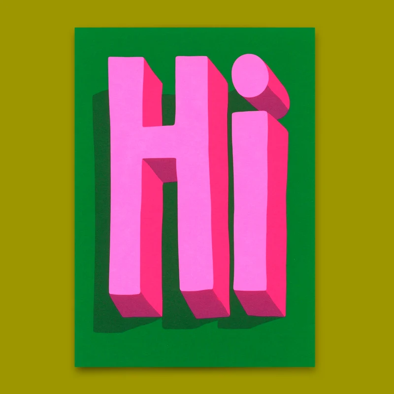 Postkarte "Hi" | Coole Karte für jeden Anlass