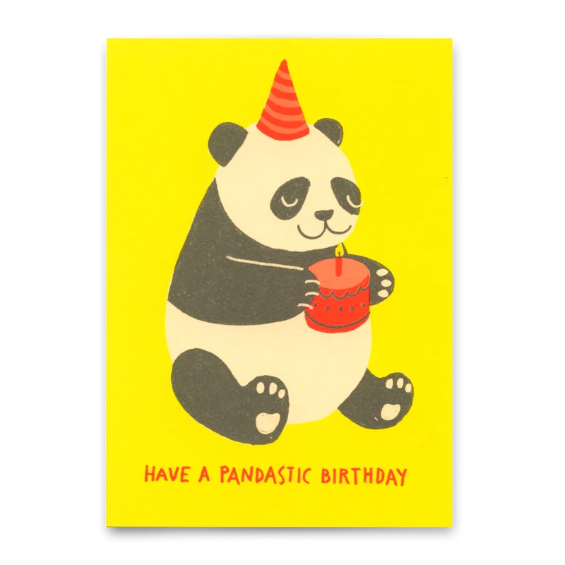 Postkarte "Have a pandastic birthday" | Lustige Karte zum Geburtstag