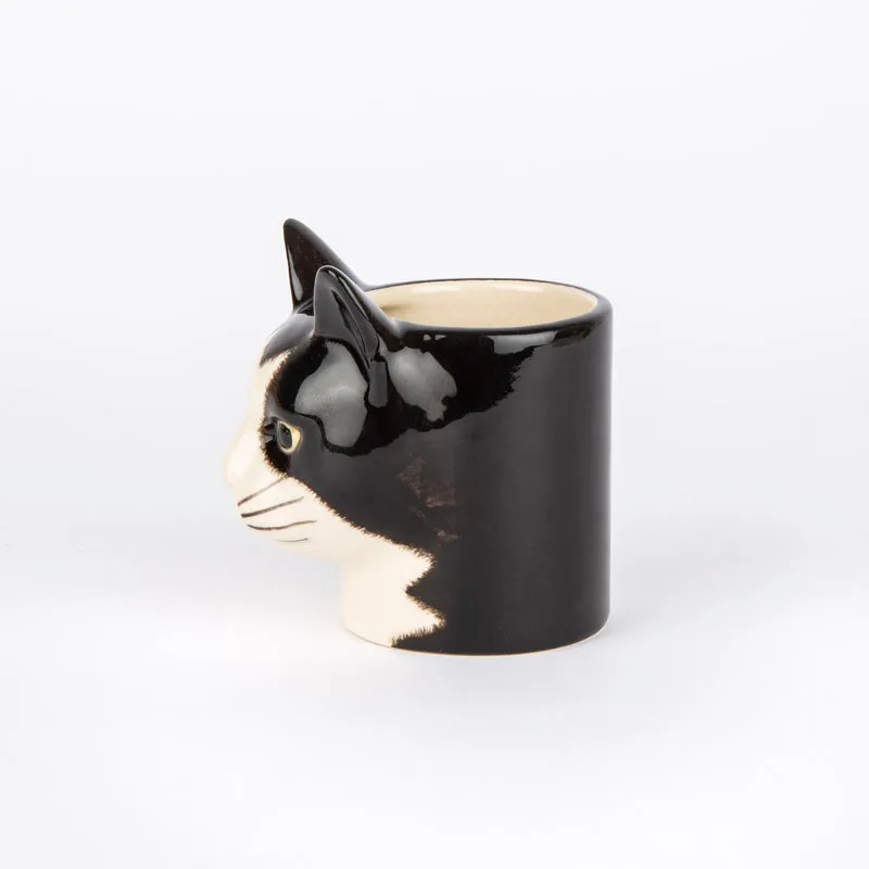 Übertopf „Flower Pot Mini Barney (Cat)“ | Katze als Übertopf | Quail Ceramics