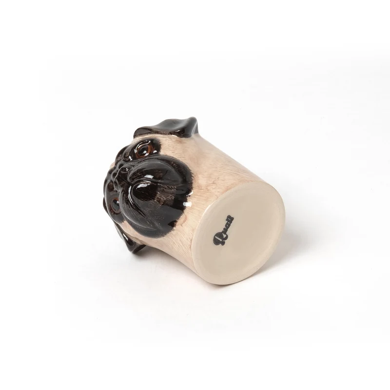 Übertopf „Flower Pot Mini Pug“ | Hundekopf-Design | Quail Ceramics