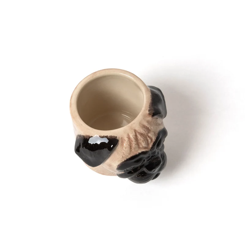 Übertopf „Flower Pot Mini Pug“ | Hundekopf-Design | Quail Ceramics