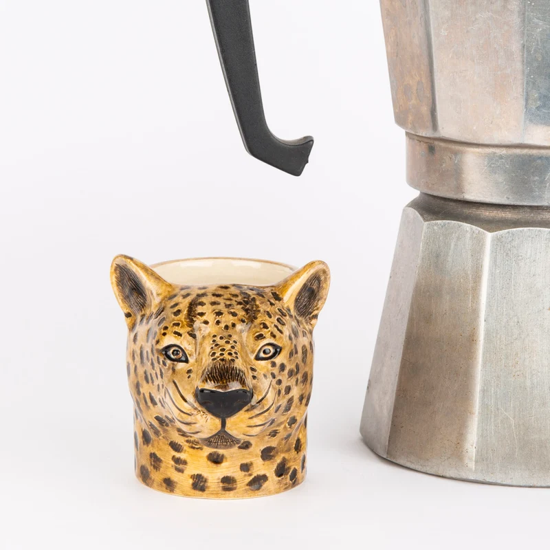 Übertopf „Flower Pot Mini Leopard“ | Leopardenkopf | Quail Ceramics