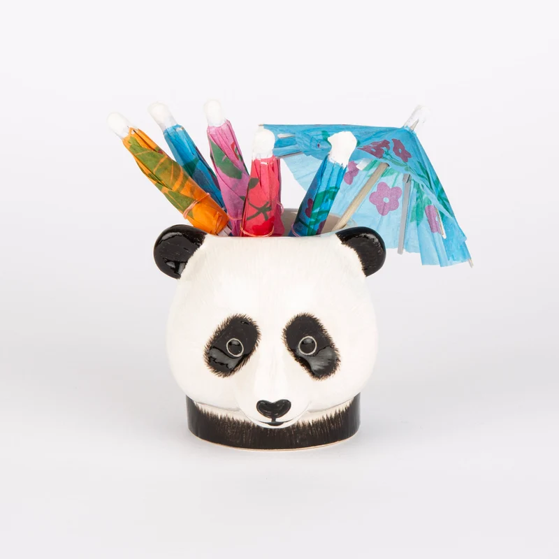 Übertopf „Flower Pot Mini Panda“ | Panda-Figur | Quail Ceramics