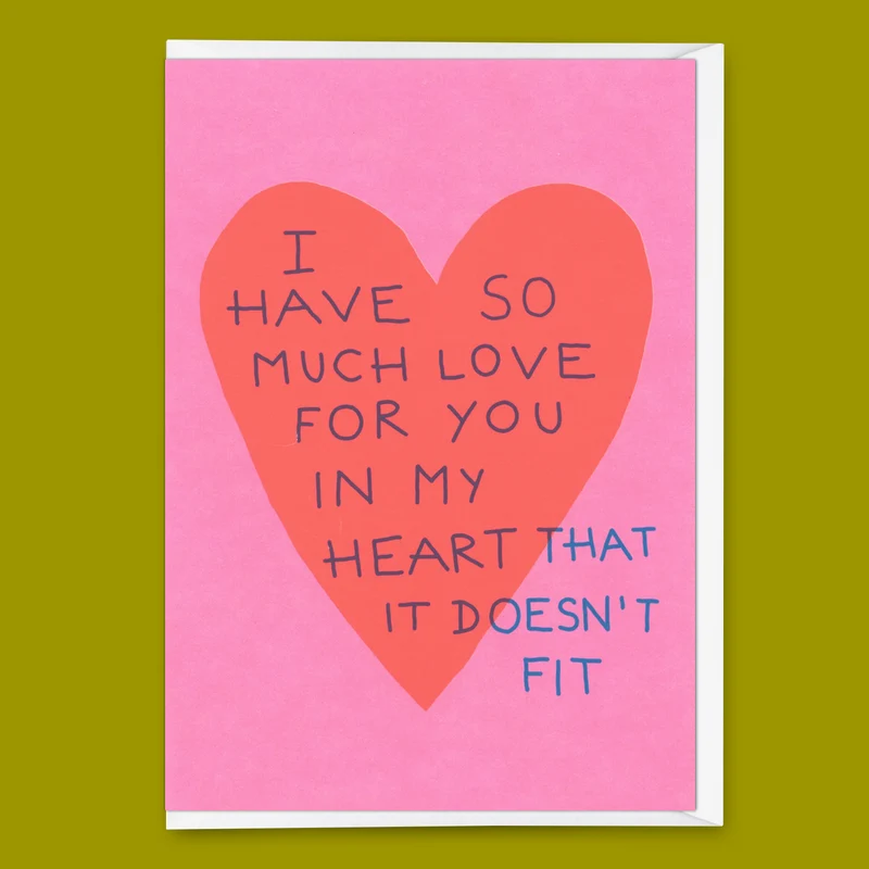 Grußkarte "I have so much love for you" | Schöne Klappkarte mit Spruch für Verliebte