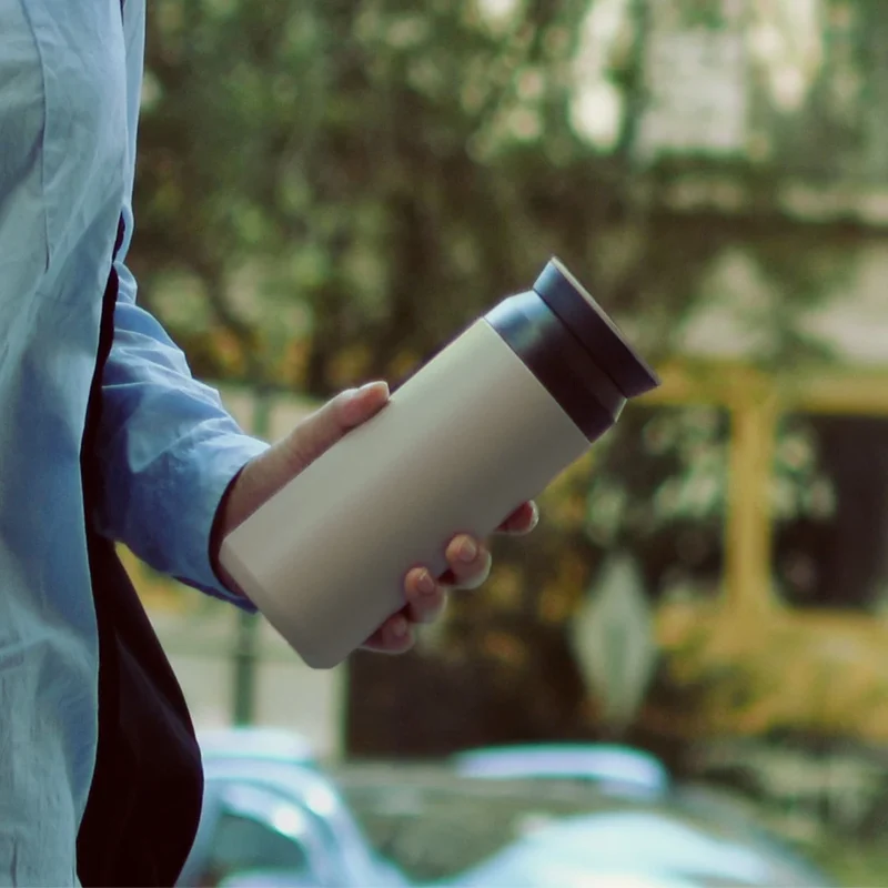 Thermobecher "Travel Tumbler" Sand Beige 500ml | doppelwandig isoliert | KINTO