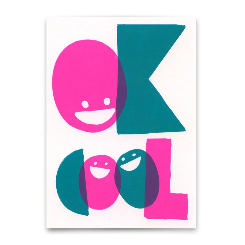 Postkarte "Ok cool" | Besondere Karte mit Spruch