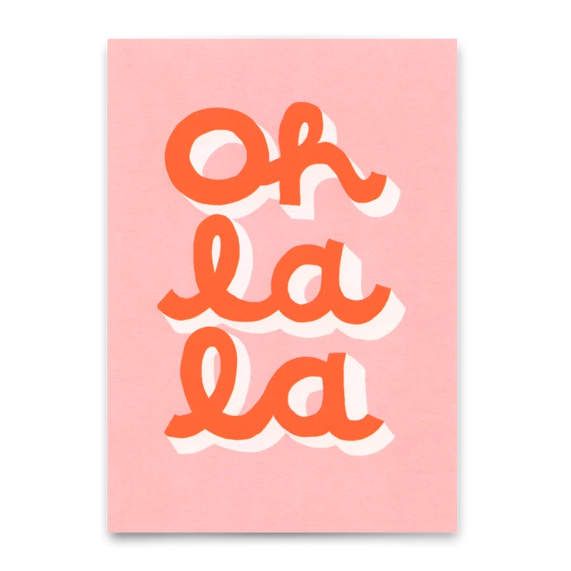 Postkarte "Oh La La" | Schöne Karte für jeden Anlass