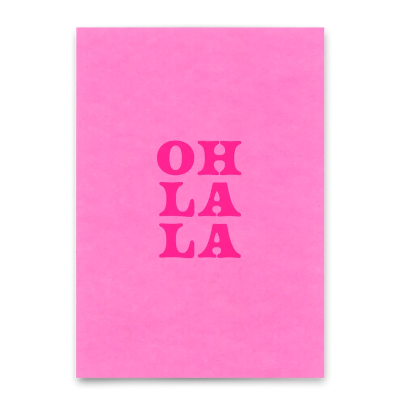 Postkarte "Oh La La Pink" | Schöne Karte für jeden Anlass