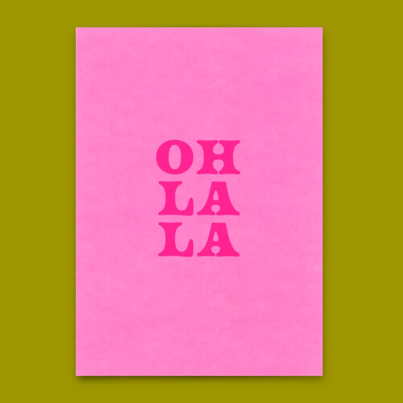 Postkarte "Oh La La Pink" | Schöne Karte für jeden Anlass