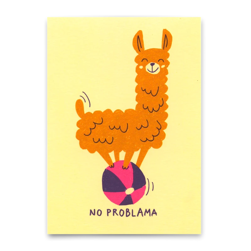 Postkarte "No problama" | Lustige Karte mit Spruch