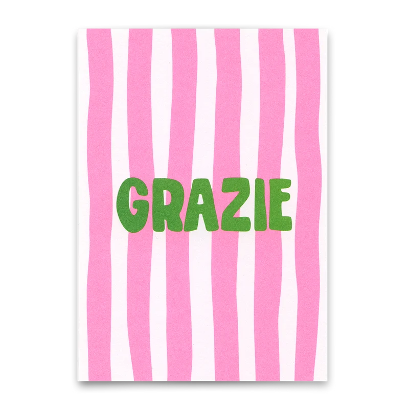 Postkarte "Grazie" | Schöne Karte zum Dankesagen