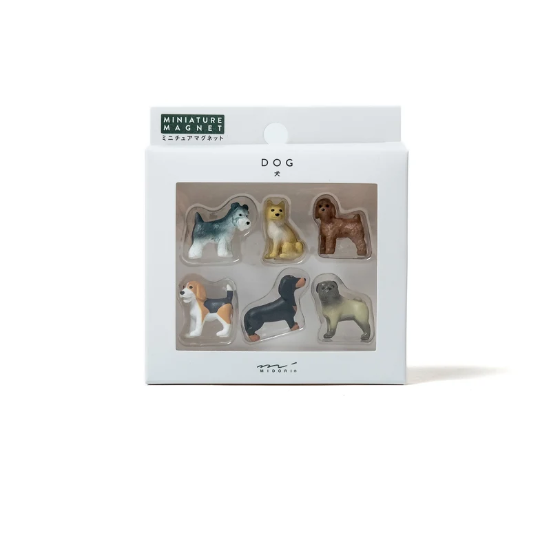 Magnete Midori "Mini Dogs" (6 Stück) | Niedliche Hundemagnete