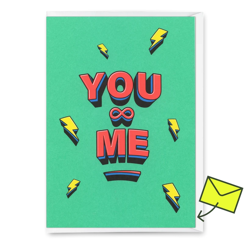 Grußkarte "You ∞ Me" | Besondere Klappkarte für Verliebte