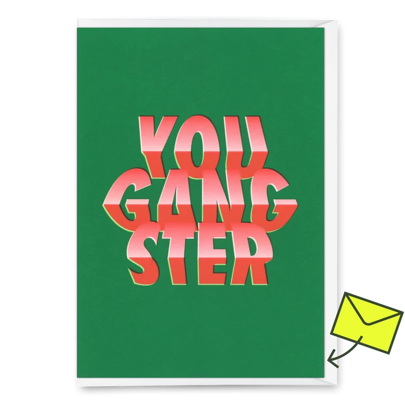 Grußkarte "You gangsta" | Coole Klappkarte für jeden Anlass